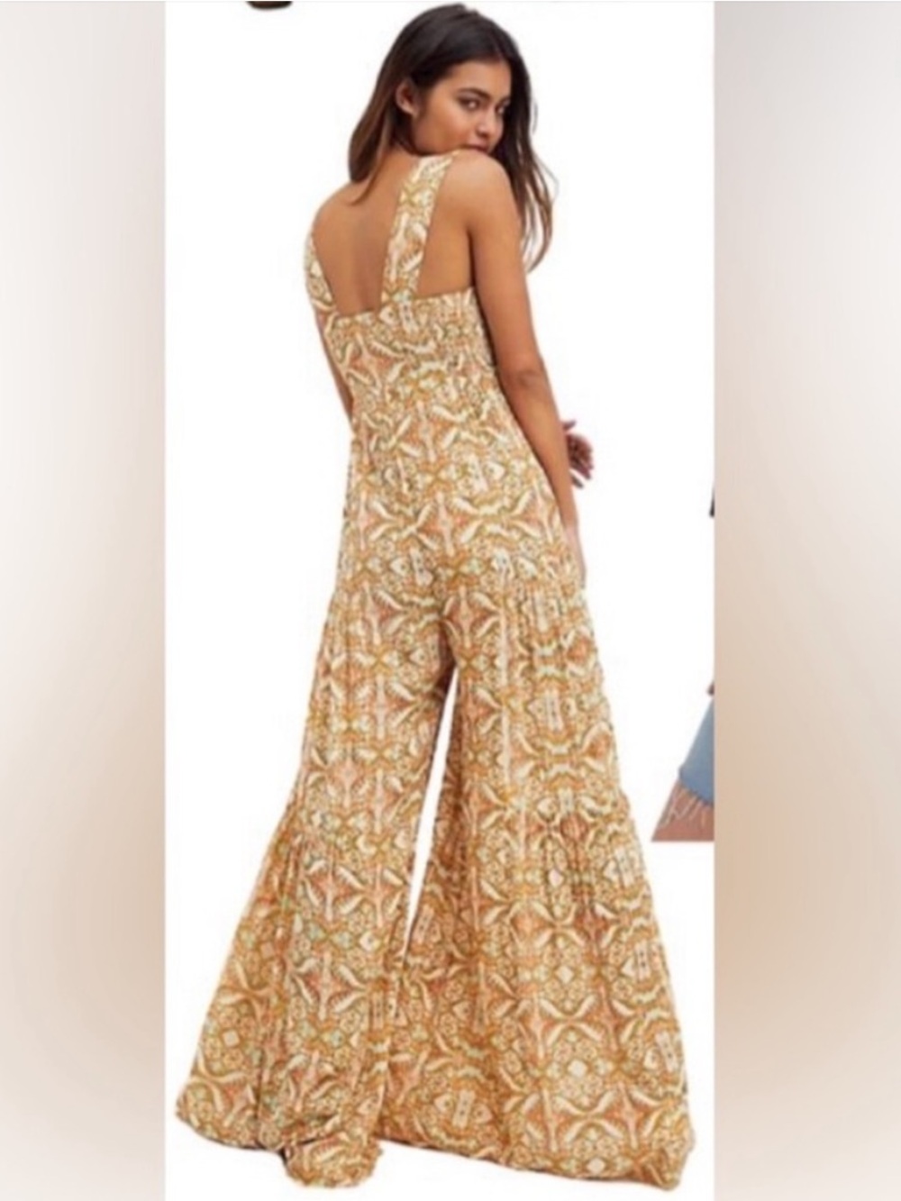 •Free People• paisley boho jumpsuit